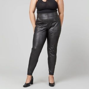 SPANX Faux leather Joggers Black